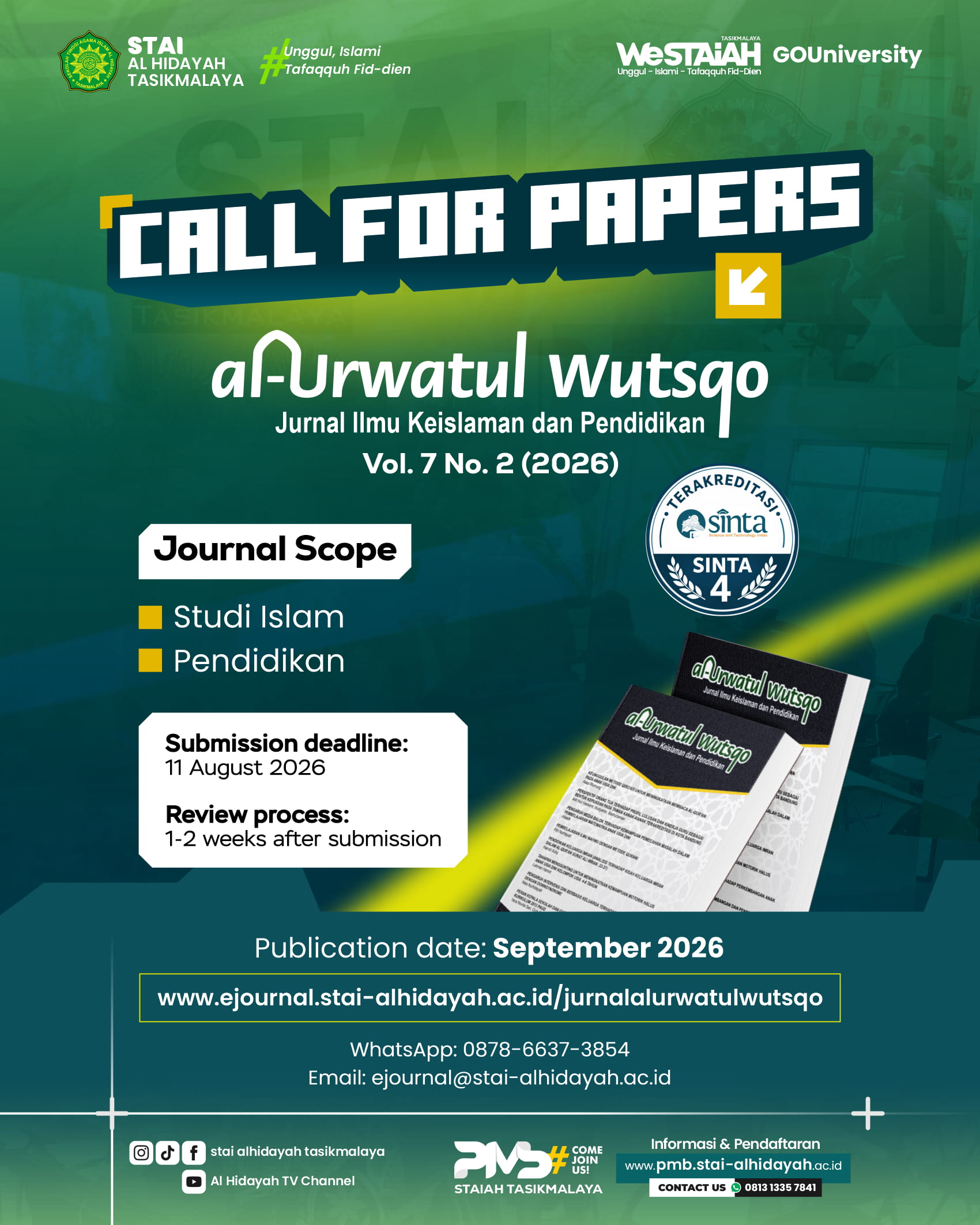 CALL FOR PAPERS Volume 7, Number 2 (2026)